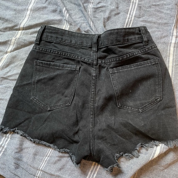 Black Jean Shorts - Picture 2 of 3